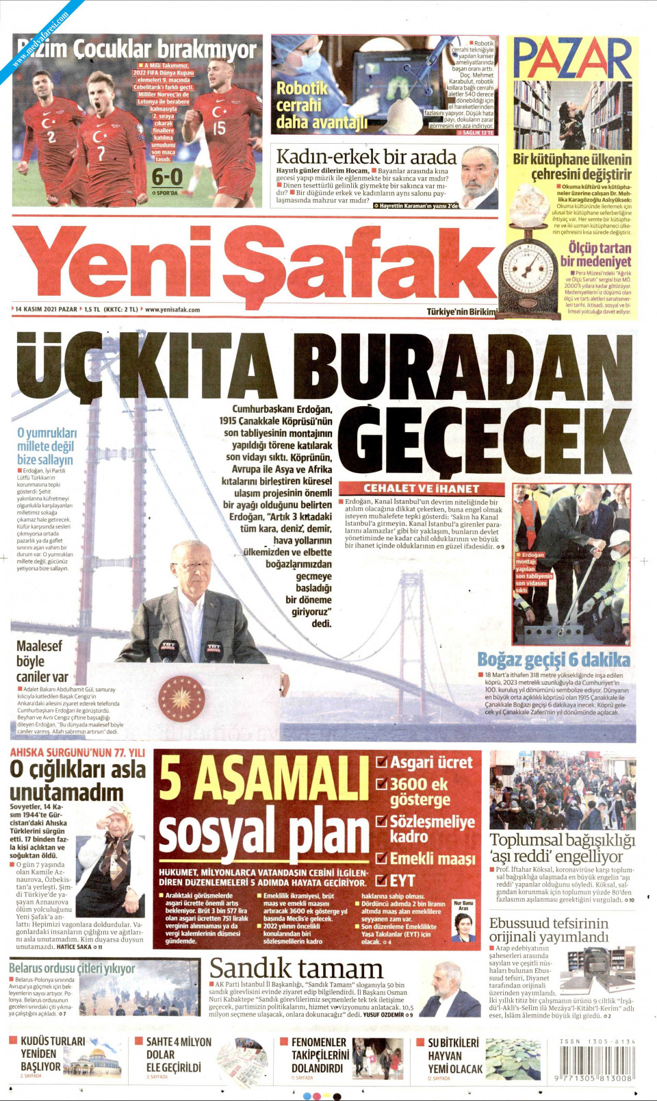 Yeni Afak Gazetesi Kas M Pazar Medyafaresi