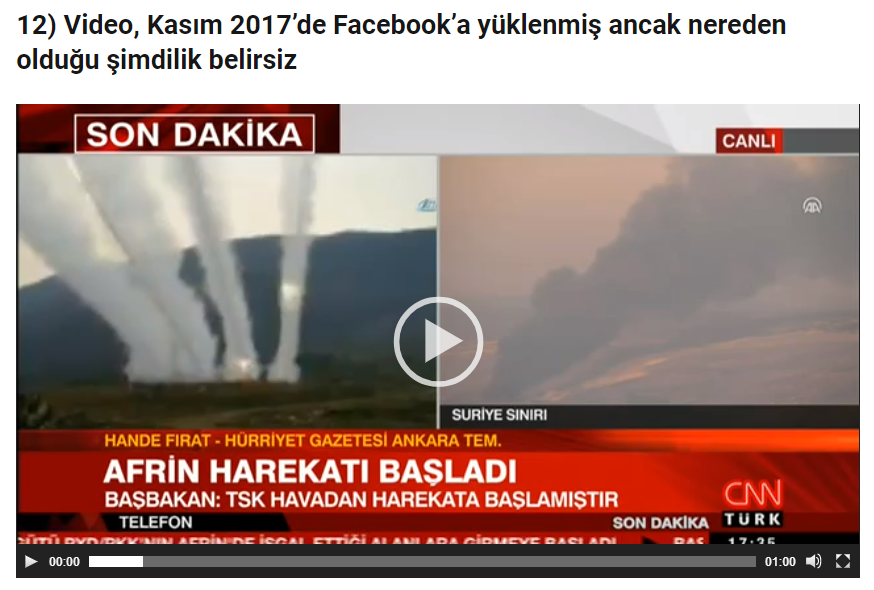 Facebook ve Twitter'da gördüğünüz 13 Afrin yalanı